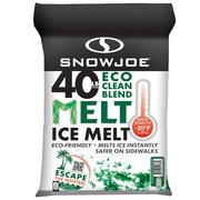Snow Joe 40 lb Bag Eco Clean Ice Melt, Melts Down to -20 Degrees, Green MELT40ECO